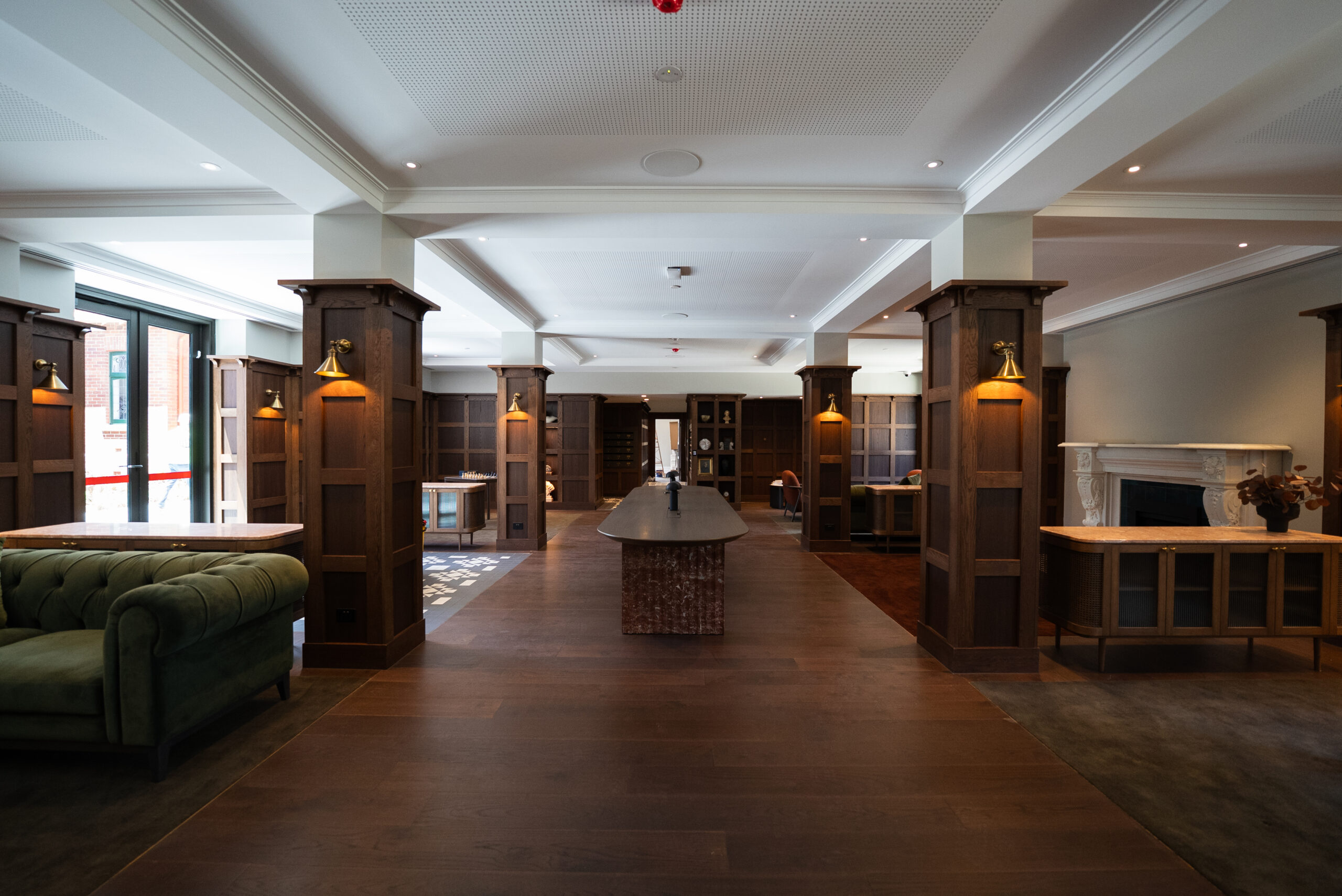 St. Clare retirement precinct showing heritage mansions and new apartment buildings in Kew. Expert carpentry and feature cladding installation by Casello.