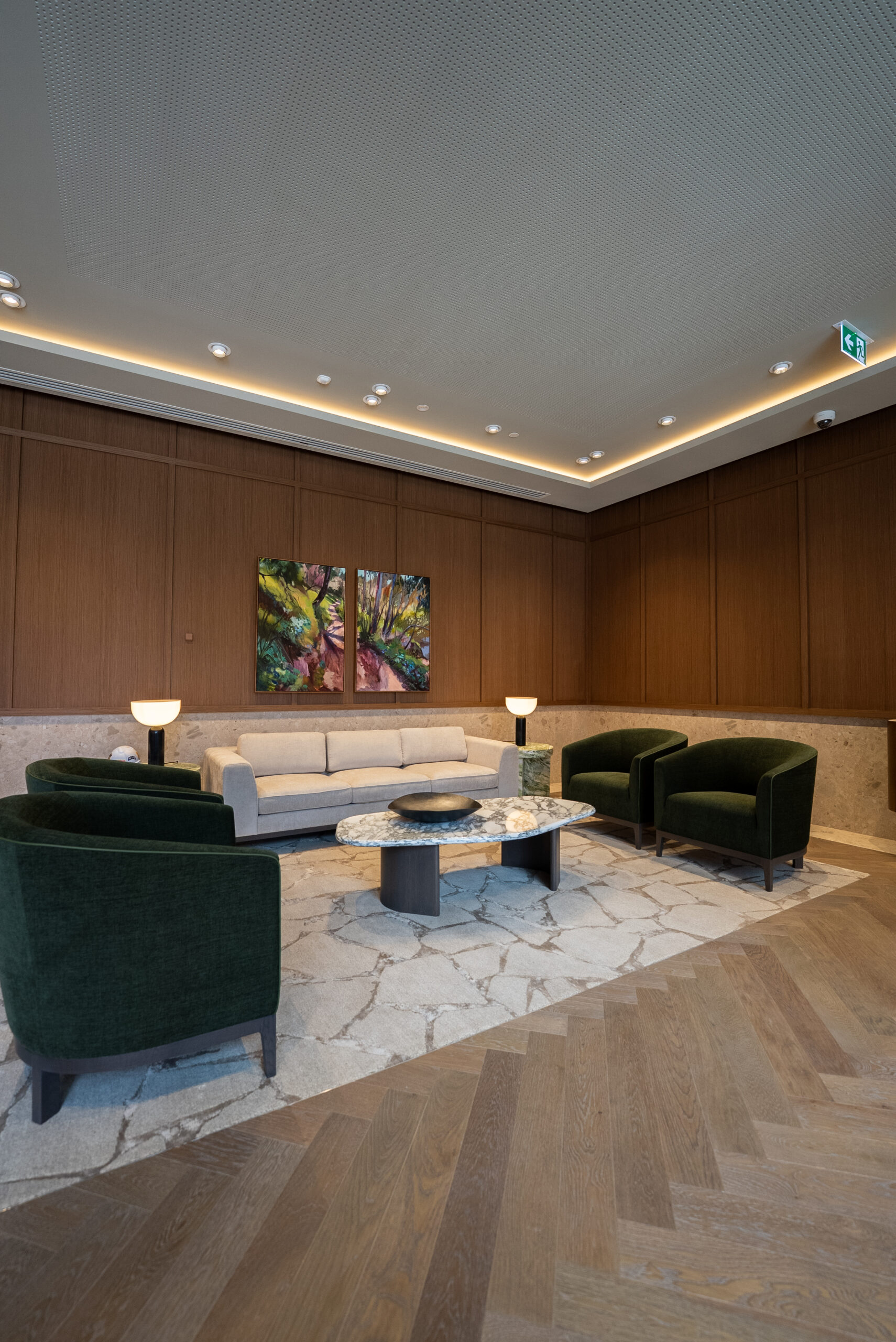 St. Clare retirement precinct showing heritage mansions and new apartment buildings in Kew. Expert carpentry and feature cladding installation by Casello.